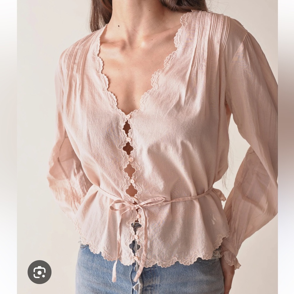 Doen Elayne top in sun dried rose colorway.